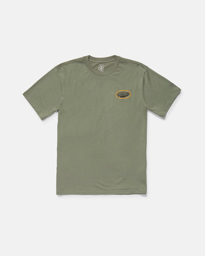 Back of Parts and Services Brown Olive Tee, Blank back - Slowride Supply - vintage racing apparel from Slowride Supply