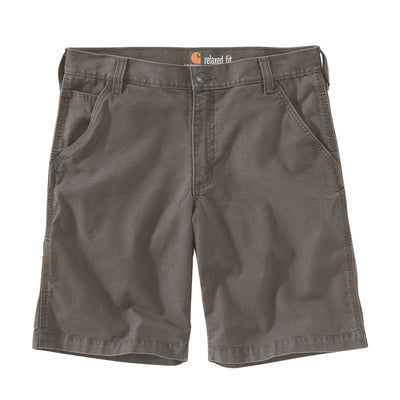Close-up of Relaxed 10" Rigby Dungare Short (102514) Shorts Dark Brown Shorts showing Dark brown cotton twill with
