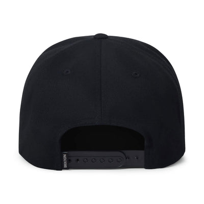 Close-up of Rhett MP Snapback Off White/pinecone Brown Hat showing Snapback closure with embroidered eyelets and text detail