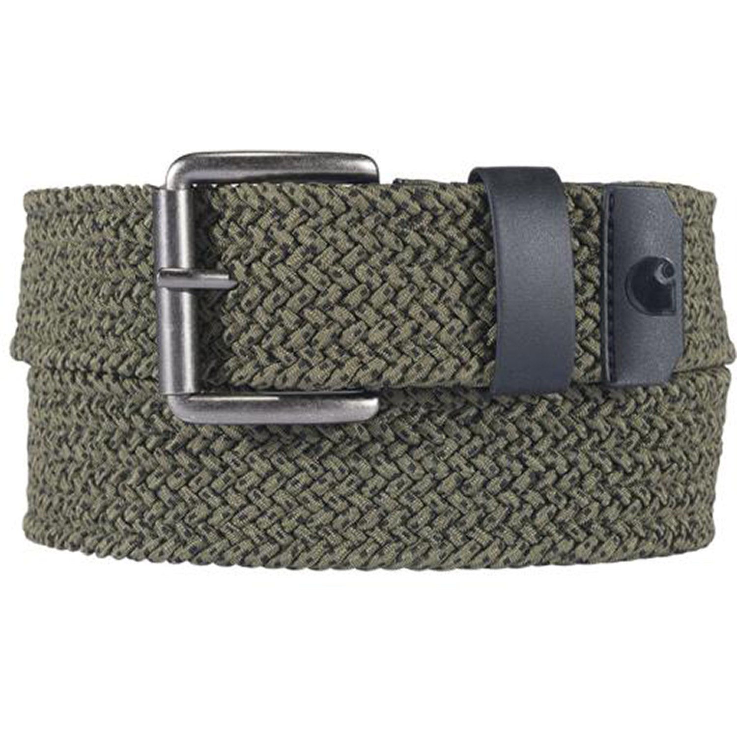Back of Rugged Flex Nylon Cord Braided Belt Accessory Black Accessory, Blank back - Slowride Supply