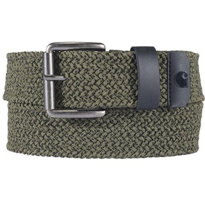 Back of Rugged Flex Nylon Cord Braided Belt Accessory Black Accessory, Blank back - Slowride Supply