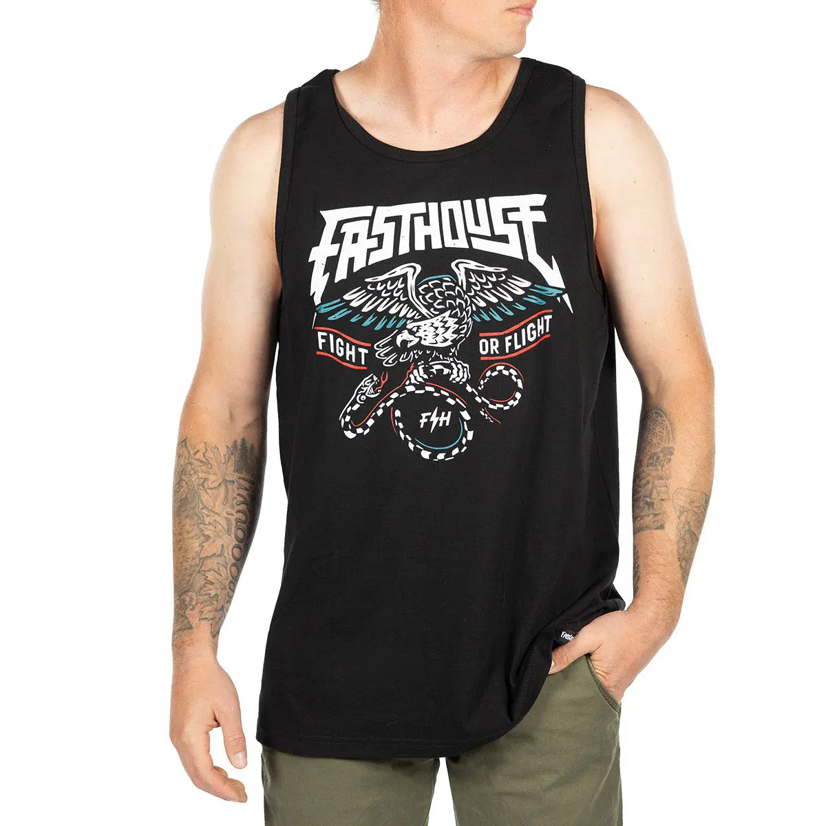 Back of Soar Tank Apparel Black Apparel, blank back - Slowride Supply - vintage racing apparel from Slowride Supply