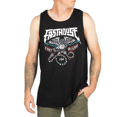 Back of Soar Tank Apparel Black Apparel, blank back - Slowride Supply - vintage racing apparel from Slowride Supply