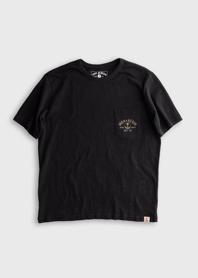 Back of Speed Supply Black Tee, Blank back - Slowride Supply - vintage racing apparel from Slowride Supply