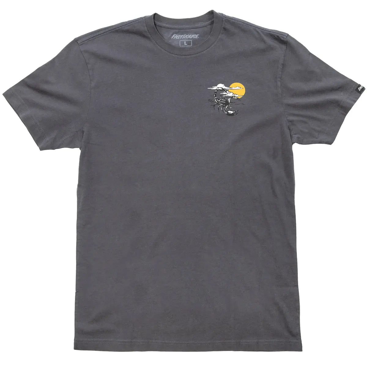 Back of Stinger Graphite Black Tee, Blank back - Slowride Supply - vintage racing apparel from Slowride Supply