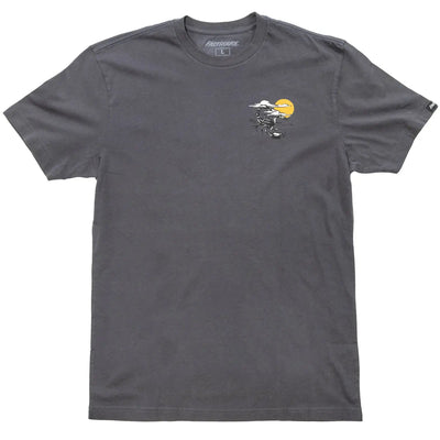 Back of Stinger Graphite Black Tee, Blank back - Slowride Supply - vintage racing apparel from Slowride Supply