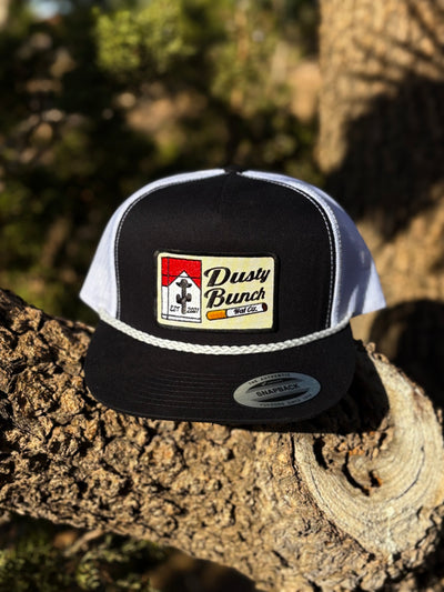 Back of Stogie Hat Apparel Black/white Apparel, Blank back - Slowride Supply - vintage racing apparel from Slowride Supply