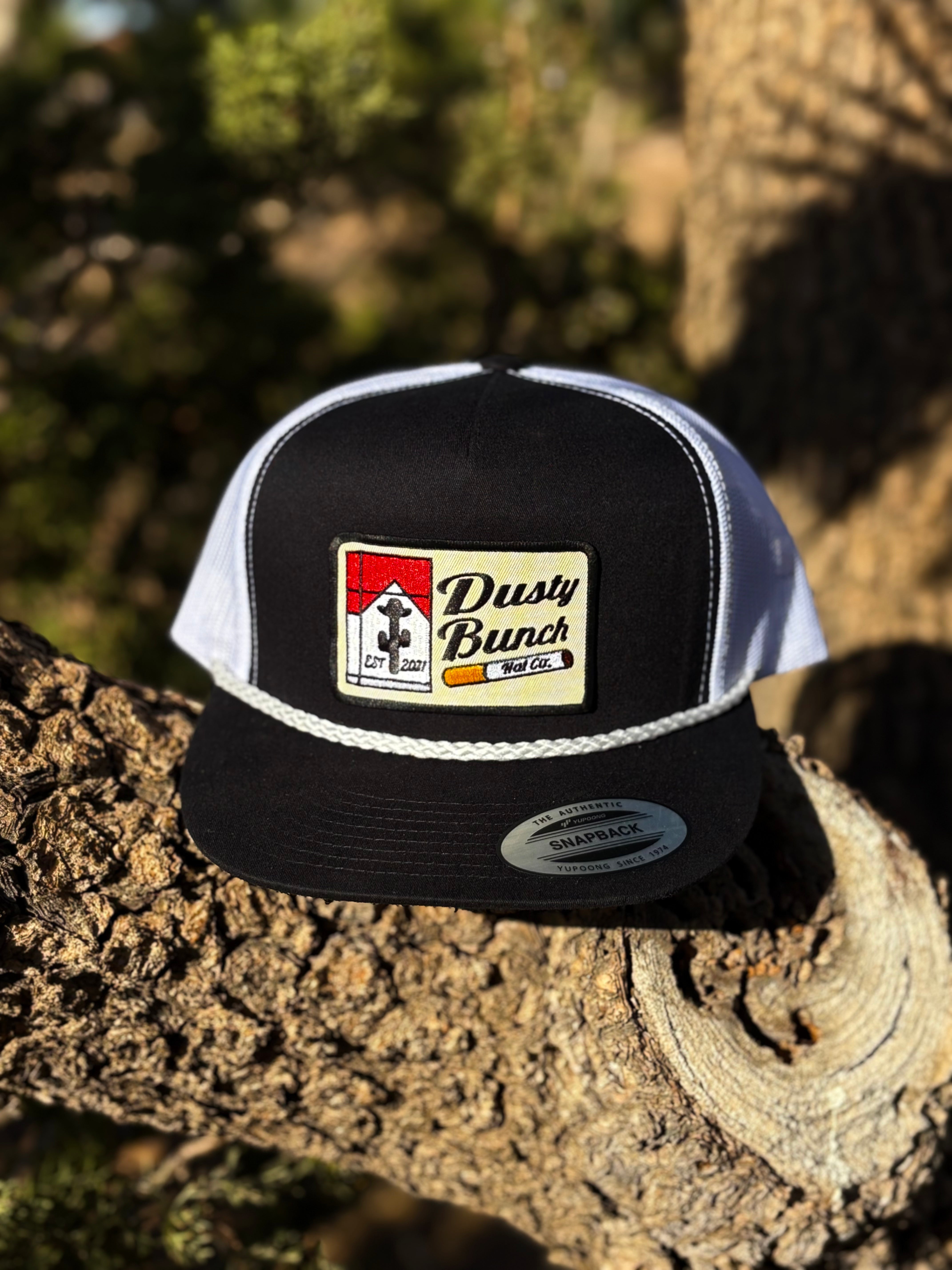Back of Stogie Hat Apparel Black/white Apparel, Blank back - Slowride Supply - vintage racing apparel from Slowride Supply