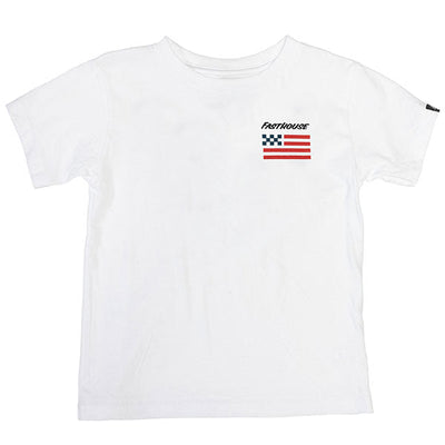 Back of Toddler Liberty Tee White Kids White Kids Tee, Blank back - Slowride Supply