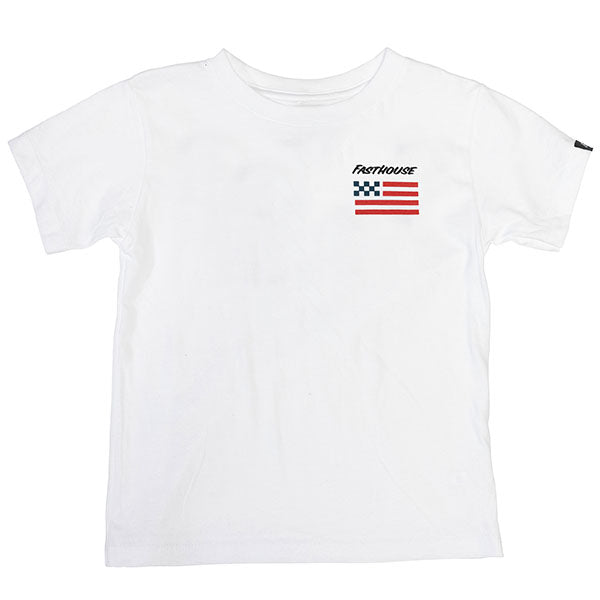Back of Toddler Liberty Tee White Kids White Kids Tee, Blank back - Slowride Supply