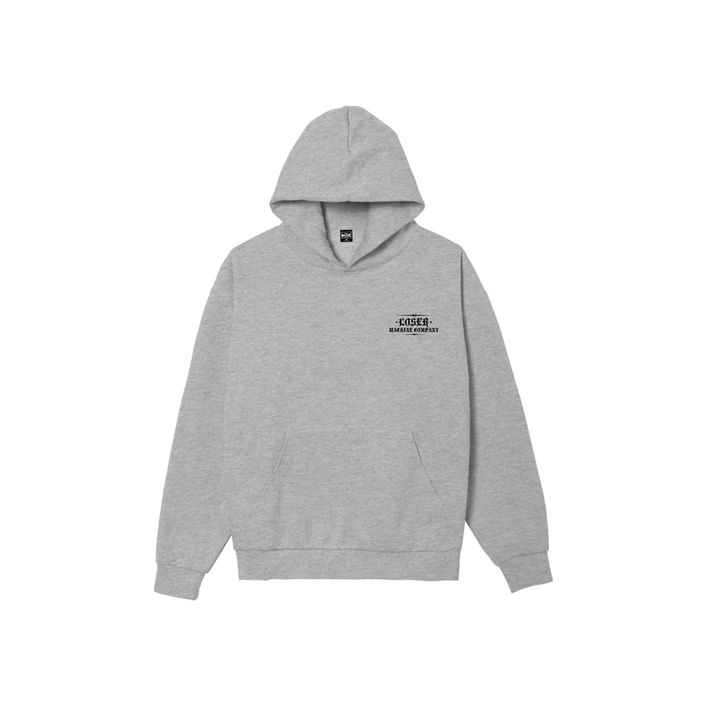 Back of Trash Pound Grey Hoodie, Blank back - Slowride Supply - vintage racing apparel from Slowride Supply