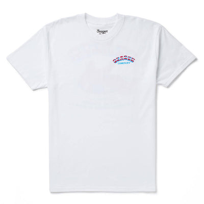 Back of Tubular White Tee, Blank back - Slowride Supply - vintage racing apparel from Slowride Supply