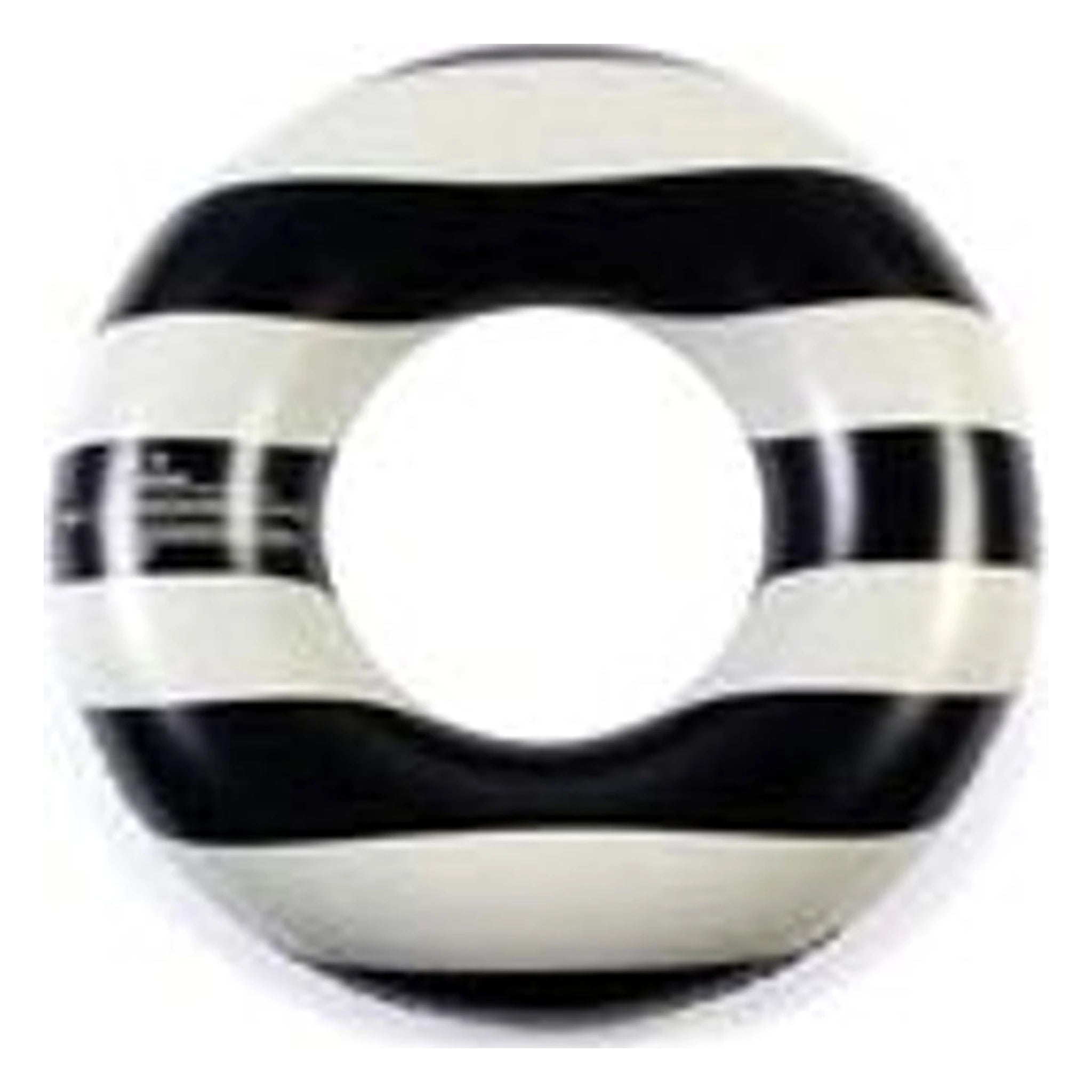 Close-up of Twister Pool Floatie Accessory Yellow/black Accessory showing Cream and black horizontal stripes with black
