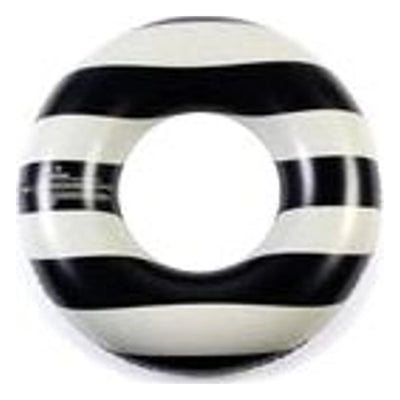 Close-up of Twister Pool Floatie Accessory Yellow/black Accessory showing Cream and black horizontal stripes with black