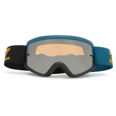 Back of VZ Beefy Acadia Goggles Accessory Slate Accessory, Teal and black straps with gold accents on each side - Slowride