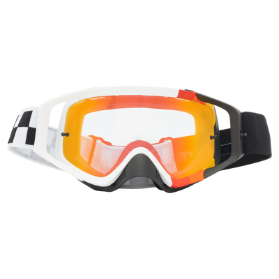 Close-up of VZ Porkchop Hayz Goggles Accessory White/black Accessory showing White frame with checkered black and white side