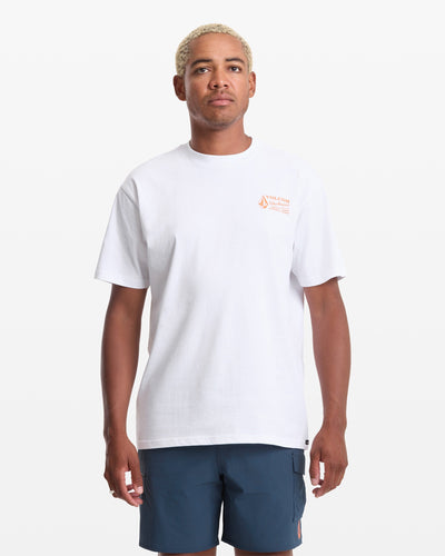 Back of Workwear White Tee, Blank back - Slowride Supply - vintage racing apparel from Slowride Supply