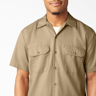 Back of Woven Twill Shirt S/S Woven Black S/S Woven, Blank back - Slowride Supply