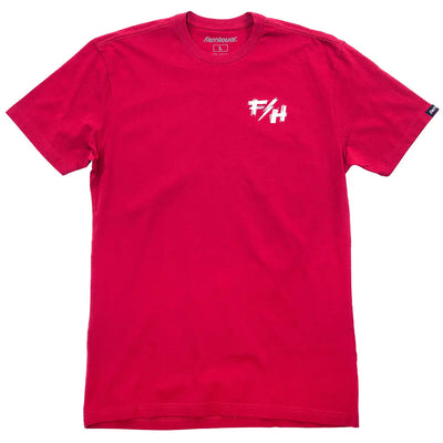 Back of Youth Fray Tee Cardinal Kids Kids Tee, Blank back - Slowride Supply - vintage racing apparel from Slowride Supply