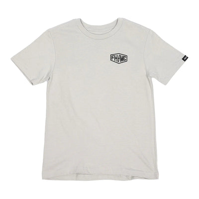 Back of Youth Gibson Tee Kids Light Gray Kids Tee, Blank back - Slowride Supply - vintage racing apparel from Slowride Supply