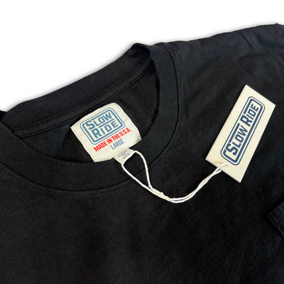 USA Made Pocket Tee Black - Slow Ride